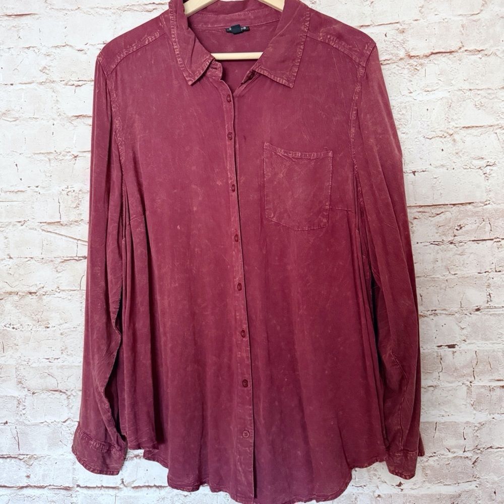 Torrid acid wash button up shirt